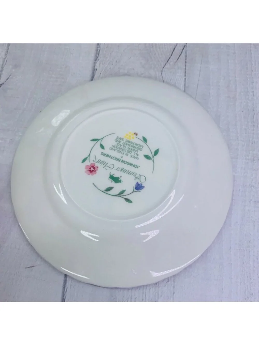 Johnson Brother SUMMER CHINTZ Floral England Earthenware Bread Side Plate Set 4